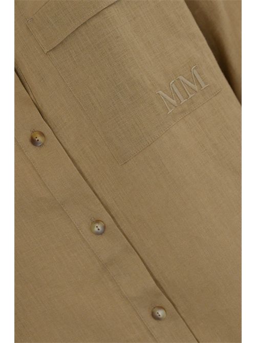 Camicia over Noel in lino Cammello MM Max Mara | 2516111018600008